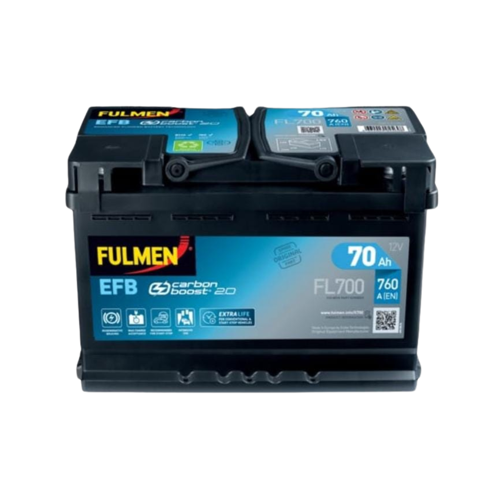Batterie Fulmen EFB 70AH - 760 12V St&Stop